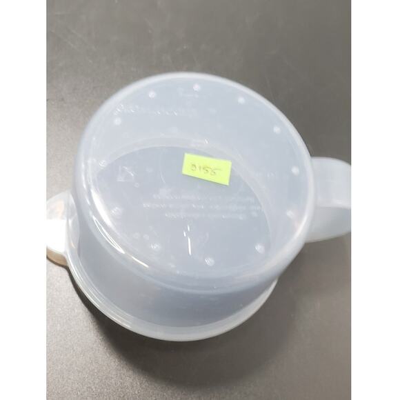Tupperware 3155 Microwave 16 oz Soup Mug w/Vent Spout Lid 3156 Black & Smoke - Picture 5 of 5